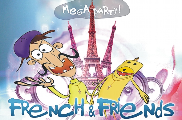 French and Friends Party Flat Eric illustration cartoon